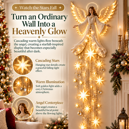🔥Last Day 49% OFF✨ Angel Blessing Starfall Wall Light™ – Heavenly Christmas Wall Decor
