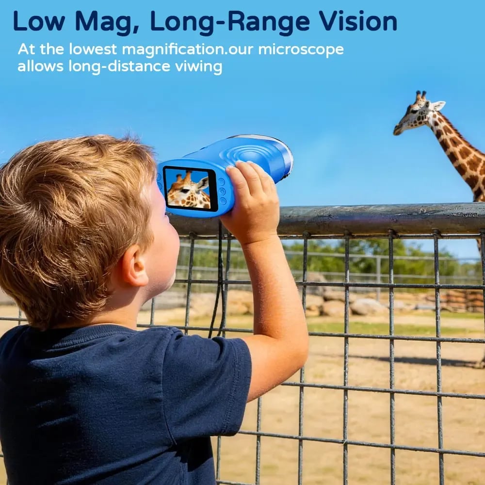 🔥【2026 Upgrade】1000X Handheld Microscope for Kids with 4K 2.0" Screen, Photo & Video Camera