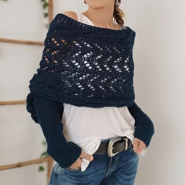 🔥Knitted Cable Wrap, Shrugs For Women, Knitted Wrap