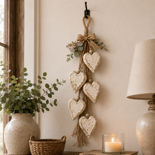 🔥🤎 Hanging Heart Wall Decor