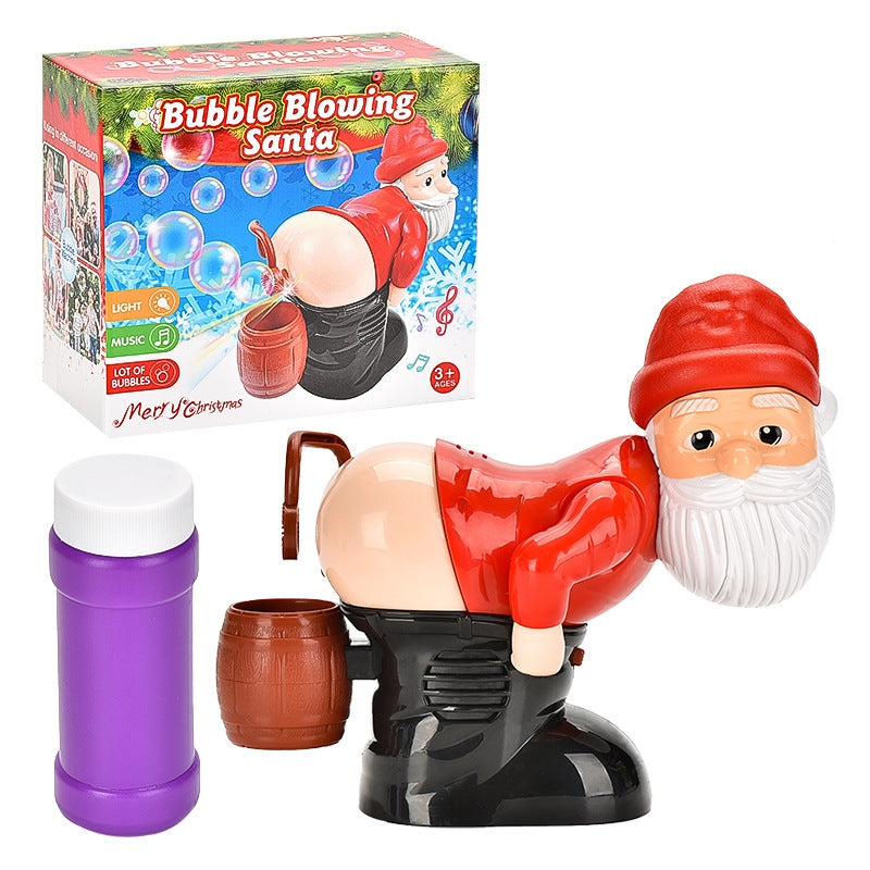 🔥🎅 Funny Santa Bubble Machine | Bubbles, Music & Flashing Lights for Holiday Fun 🫧