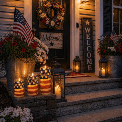 ✨3-Piece Set - Patriotic Flameless Candles (With Remote Control)