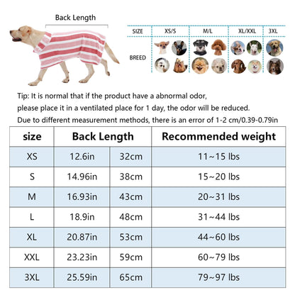 ✨75K+ SOLD!🐶Quick-Dry Dog Bathrobe, Absorbent Striped Pet Towel Coat with Adjustable Belly Band, Washable Pet Bathrobe