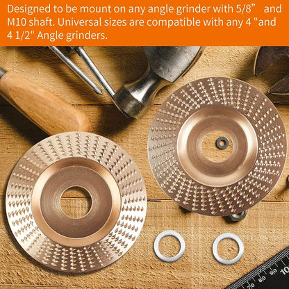 3-Pack Wood Carving Disc – Heavy Duty Grinding & Shaping Wheels – Universal Angle Grinder Attachment for Woodworking 🛠️