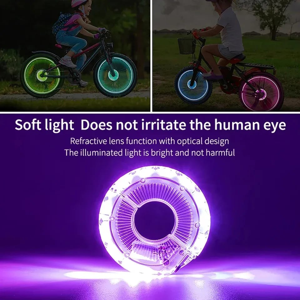✨LED Bike Wheel Light, USB Rechargeable Colorful Spoke Light🚴