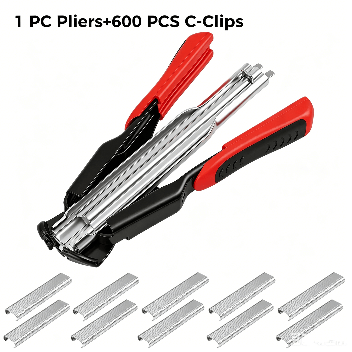 ✨Spring-Loaded Hog Ring Pliers Kit with 500 C-Clips