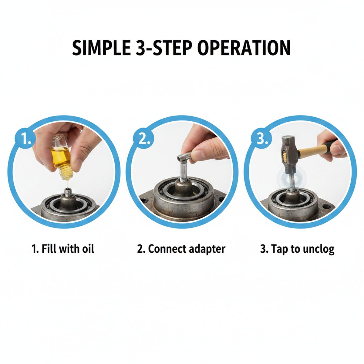 ✨Professional Grease Fitting Unclogger With Interchangeable Adapters🛠️