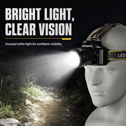 ✨Rechargeable, Zoomable, Waterproof Super Bright Headlamp (📦Buy 2 Free Shipping)