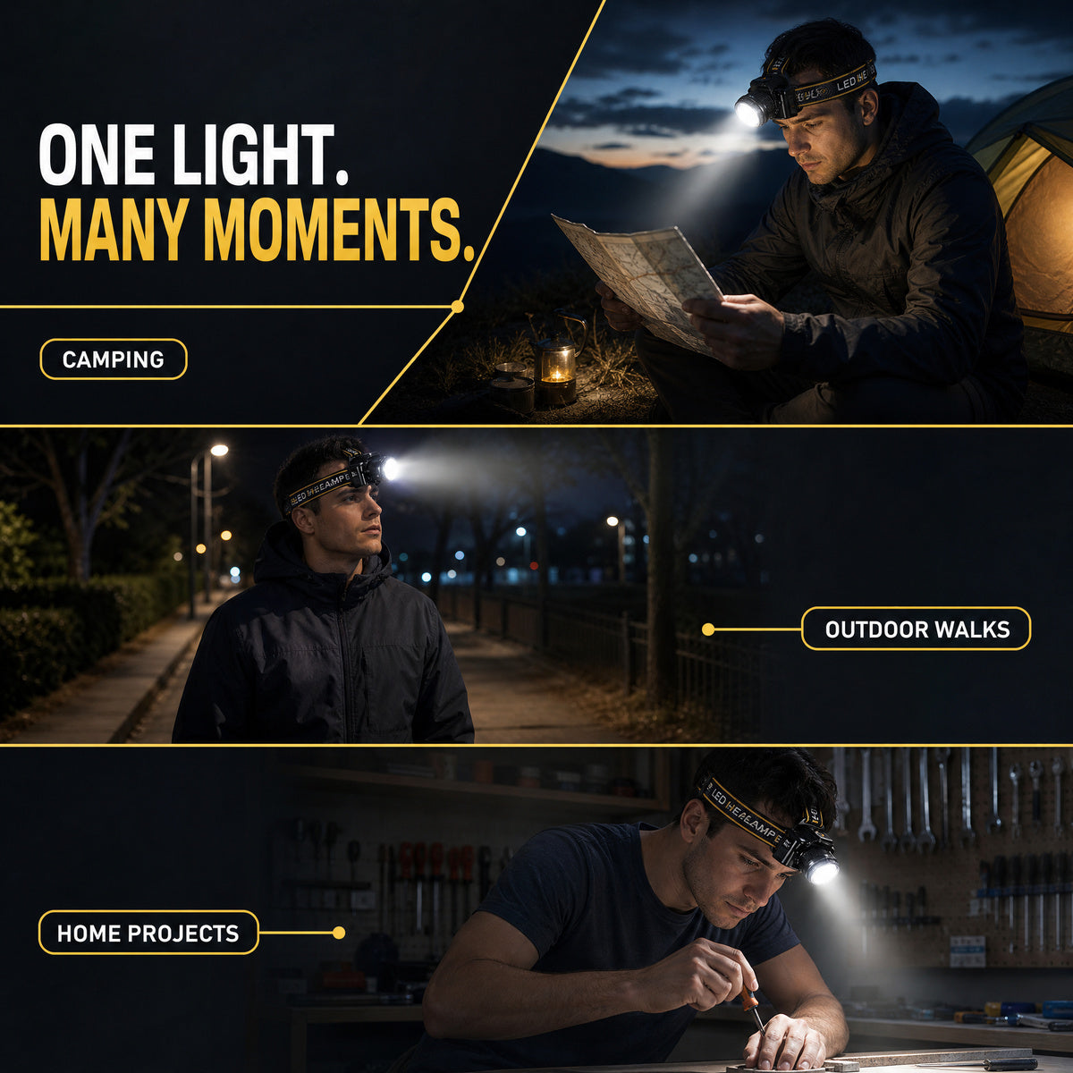 ✨Rechargeable, Zoomable, Waterproof Super Bright Headlamp (📦Buy 2 Free Shipping)