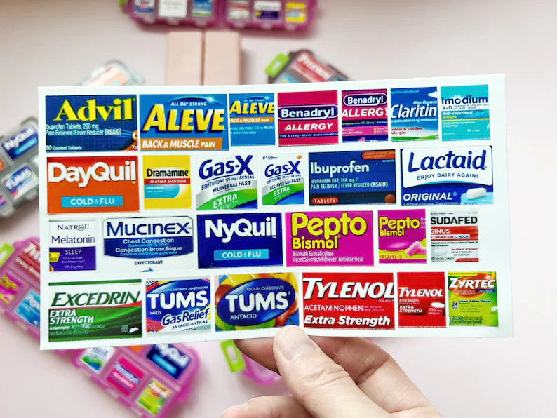 ✨Travel Pill Organizer Box (161 Labels for Customization)