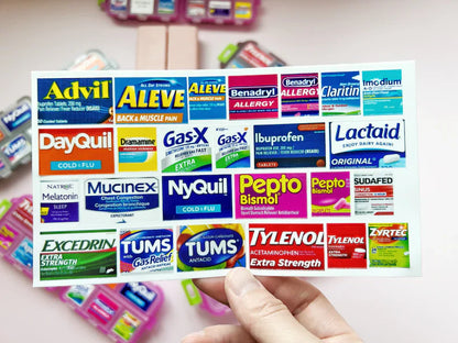 ✨Travel Pill Organizer Box (161 Labels for Customization)