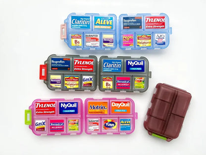 ✨Travel Pill Organizer Box (161 Labels for Customization)