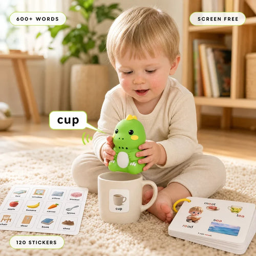 ✨Talking Dinosaur English Learning Toy for Toddlers – 600+ Words, Flashcards & Picture Stickers🦖
