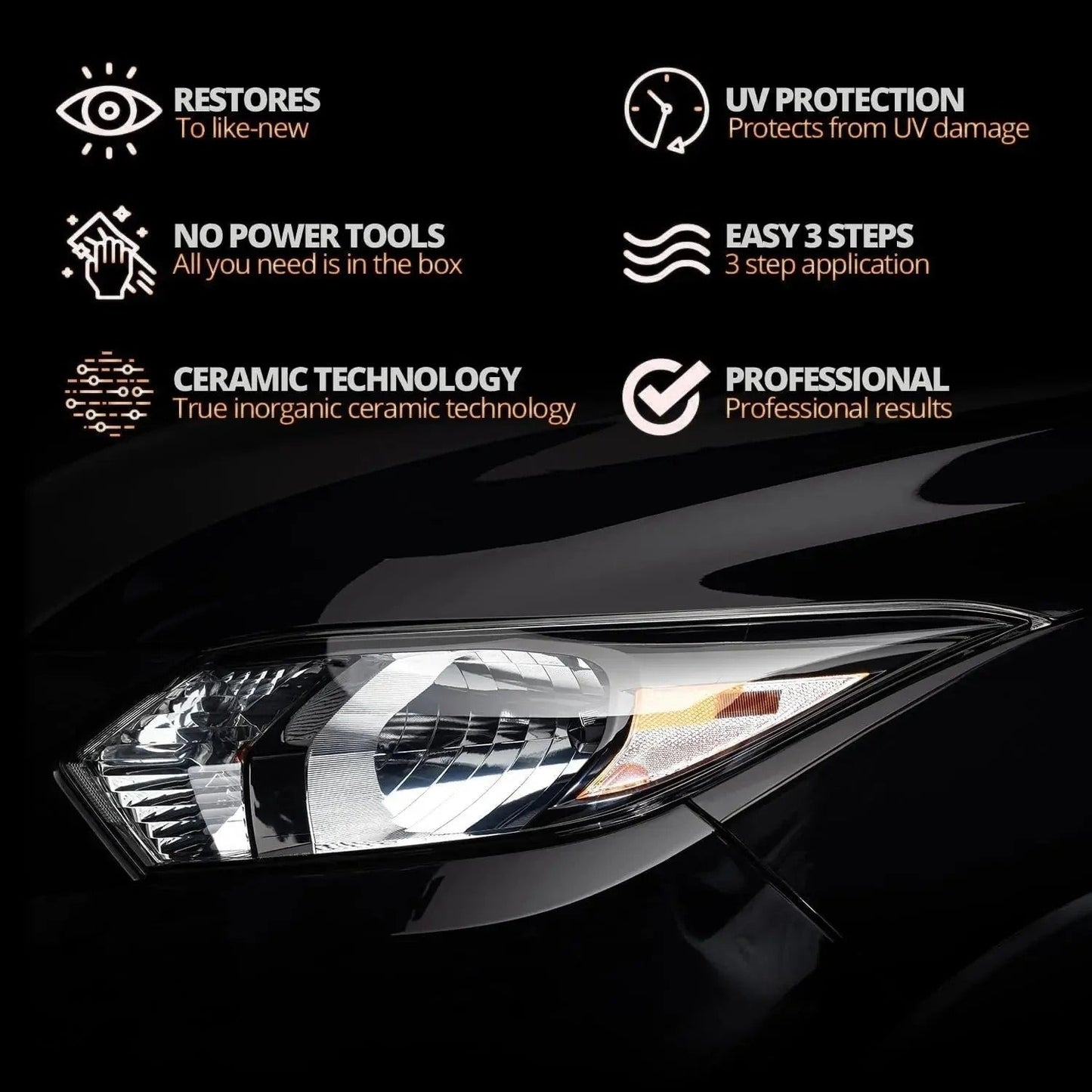 🔥Headlight Restoration Polish – Removes Oxidation, Yellowing & Restores Headlight Clarity