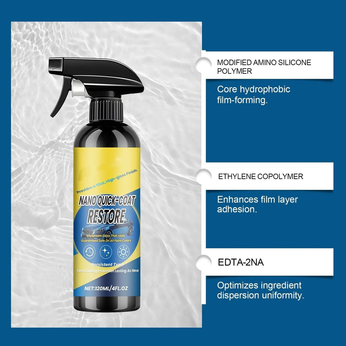 Automotive coating spraying – a professional spray coating with excellent hydrophobicity and UV protection.