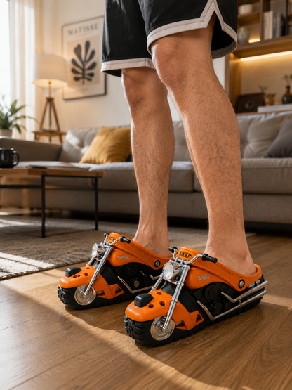 🔥🏍️ Ride-On Motorcycle Slippers™🔥
