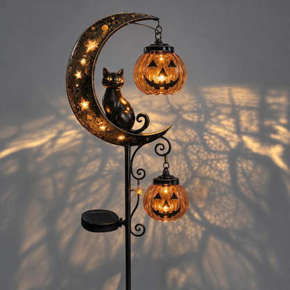 ✨ Halloween Early Bird Sale | 49% OFF Pumpkin Moon Garden Stake Light🎃