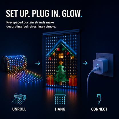 ✨Smart LED Curtain Lights💡