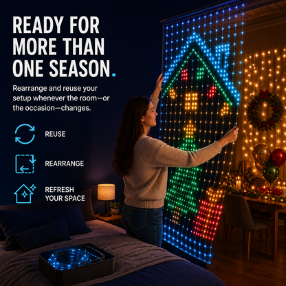 ✨Smart LED Curtain Lights💡
