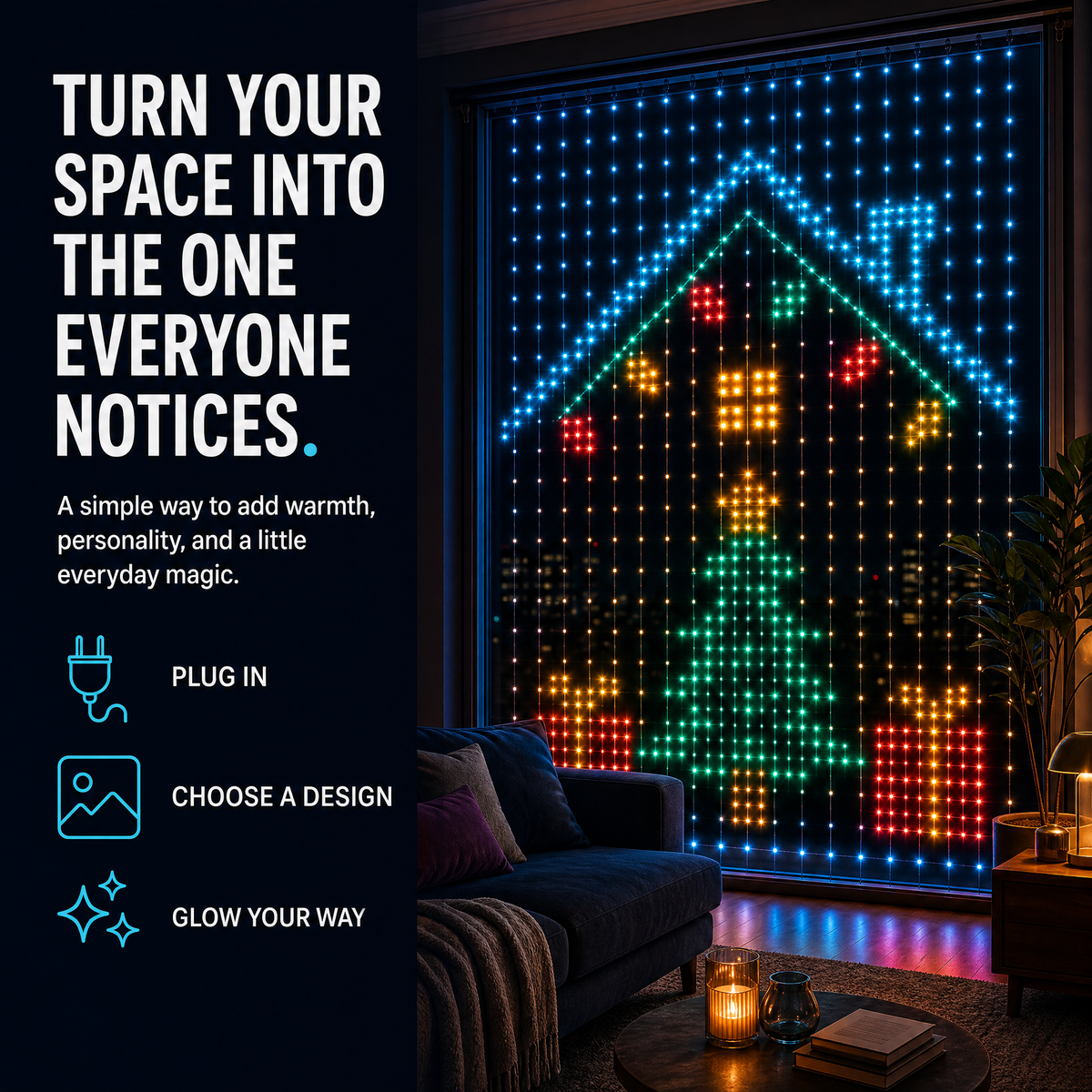 ✨Smart LED Curtain Lights💡