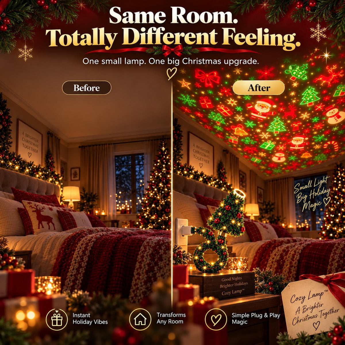 🔥 Last Day 49% OFF –🌲Christmas Tree-Shaped Projection Light