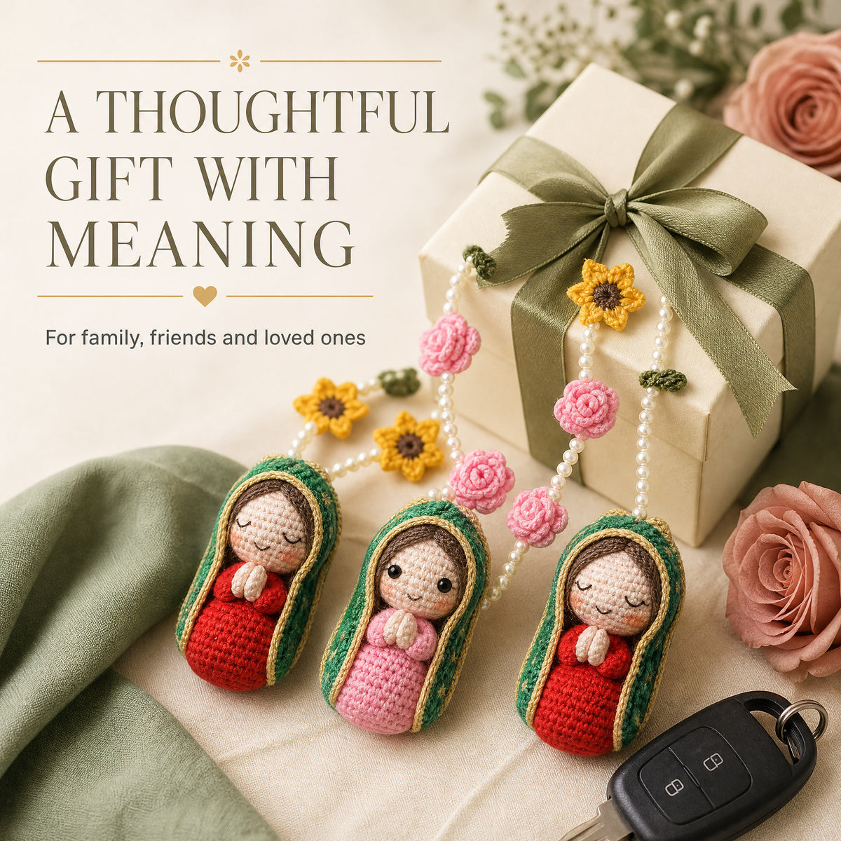 ✨Handmade Knitted Doll,Mary hanging ornament🔥