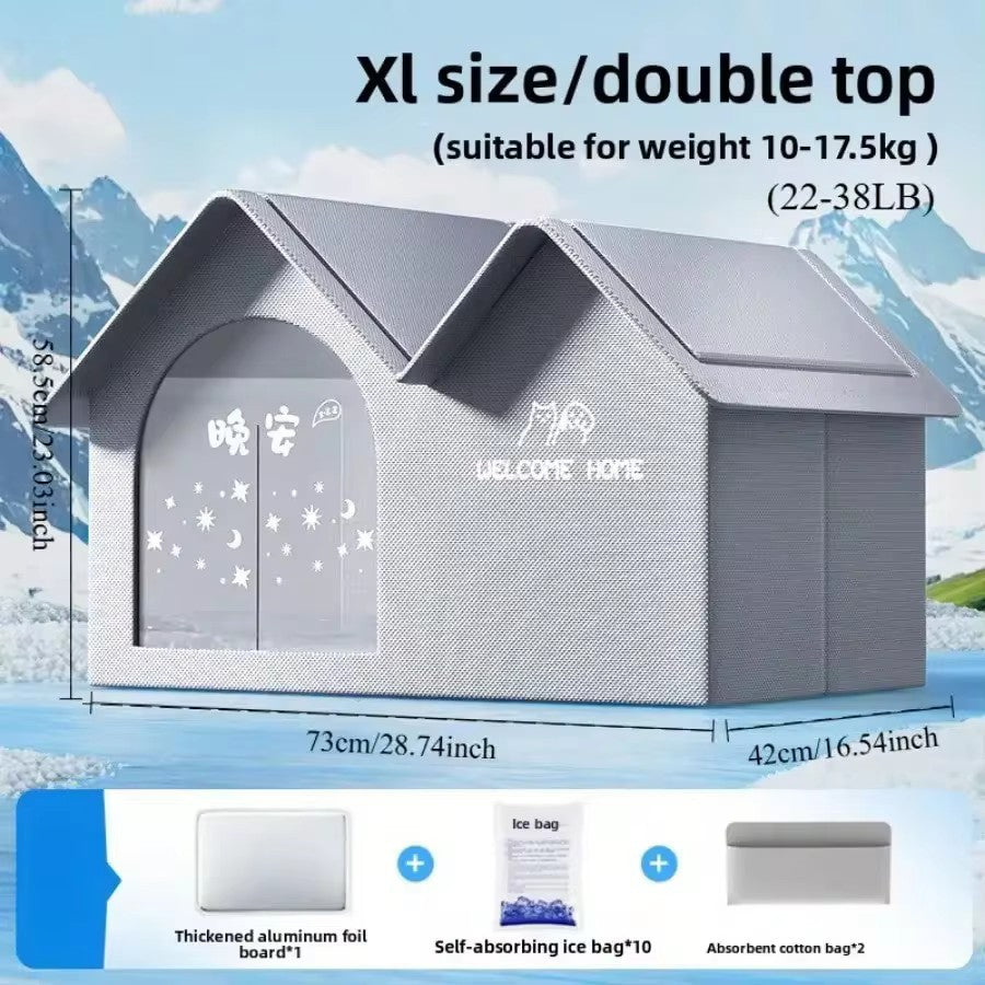 🔥Pet Air Conditioned house(Free ice bag 10+ water absorbent cotton bag*2+ cold-proof pad*1]