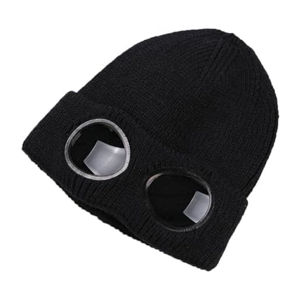 🎖️MansWill Winter Beanie Hat with Removable Goggles for Men & Women