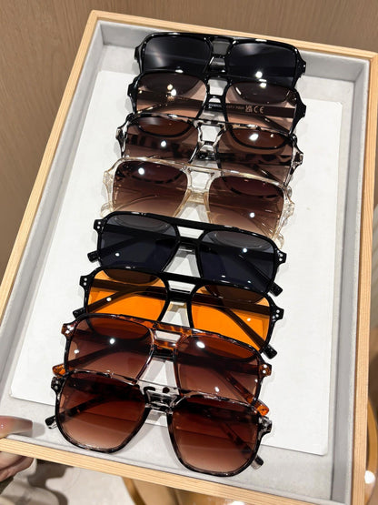 🔥8 Pairs Trendy Multicolor PC Frame Fashionable Sunglasses Set
