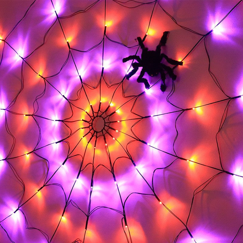 🔥🎃 Halloween LED Giant Spider Web Light