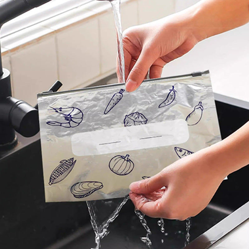 🎖️Reusable and Resealable Aluminum Storage Bag 🥢🌍