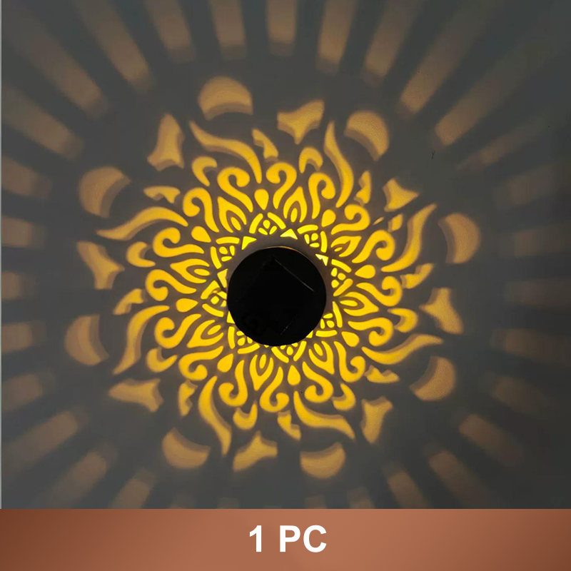 🎖️Solar Mandala Light – Stunning Pattern Projection, 2-in-1 Floor & Wall Design & IP65 Waterproof Auto On/Off 🌿
