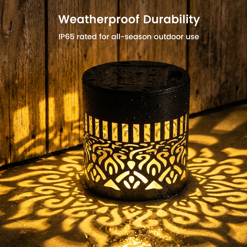 🎖️Solar Mandala Light – Stunning Pattern Projection, 2-in-1 Floor & Wall Design & IP65 Waterproof Auto On/Off 🌿