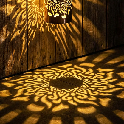 🎖️Solar Mandala Light – Stunning Pattern Projection, 2-in-1 Floor & Wall Design & IP65 Waterproof Auto On/Off 🌿