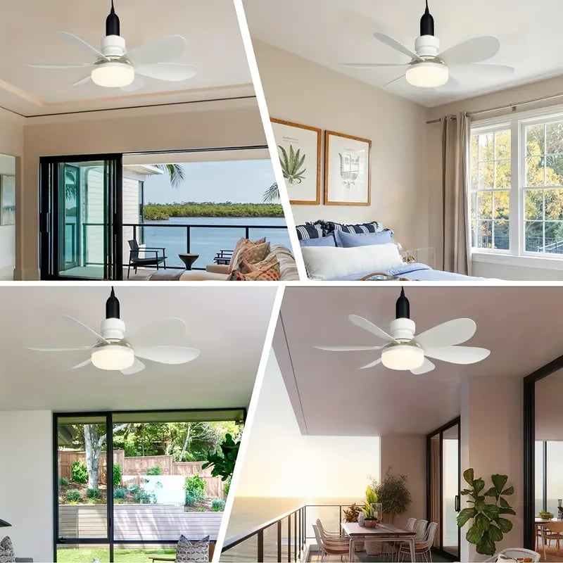 🔥LAST DAY SALE 50% OFF⏳40W LED Ceiling Fan Light – 20.5” Ultra-Quiet with Remote 🎯 | E27 + FREE B22 Adapter 🔌 | For Bedroom 😴, Kitchen 👩‍🍳 & Garage 🛠️