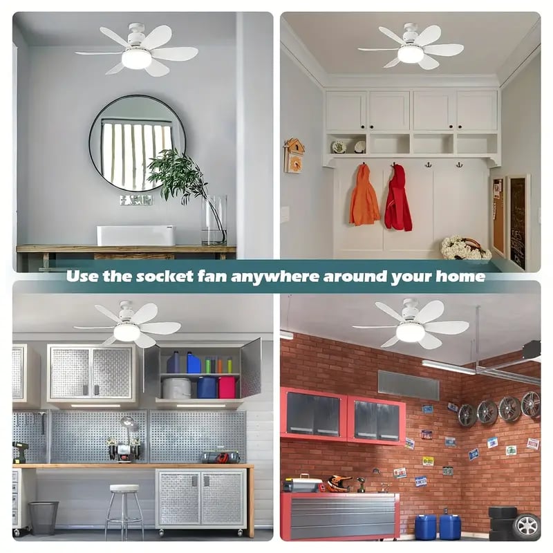 🔥LAST DAY SALE 50% OFF⏳40W LED Ceiling Fan Light – 20.5” Ultra-Quiet with Remote 🎯 | E27 + FREE B22 Adapter 🔌 | For Bedroom 😴, Kitchen 👩‍🍳 & Garage 🛠️