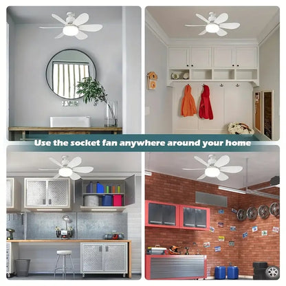 🔥LAST DAY SALE 50% OFF⏳40W LED Ceiling Fan Light – 20.5” Ultra-Quiet with Remote 🎯 | E27 + FREE B22 Adapter 🔌 | For Bedroom 😴, Kitchen 👩‍🍳 & Garage 🛠️