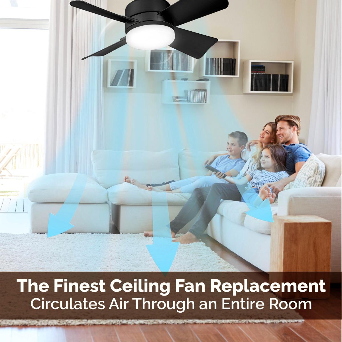 🔥LAST DAY SALE 50% OFF⏳40W LED Ceiling Fan Light – 20.5” Ultra-Quiet with Remote 🎯 | E27 + FREE B22 Adapter 🔌 | For Bedroom 😴, Kitchen 👩‍🍳 & Garage 🛠️