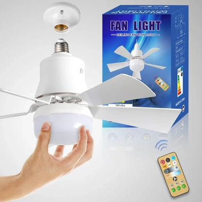 🔥LAST DAY SALE 50% OFF⏳40W LED Ceiling Fan Light – 20.5” Ultra-Quiet with Remote 🎯 | E27 + FREE B22 Adapter 🔌 | For Bedroom 😴, Kitchen 👩‍🍳 & Garage 🛠️