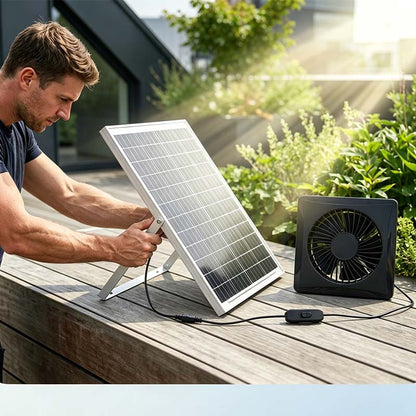 🔥Solar Powered Exhaust Fan Kit for Greenhouse & Attic 🌞💨