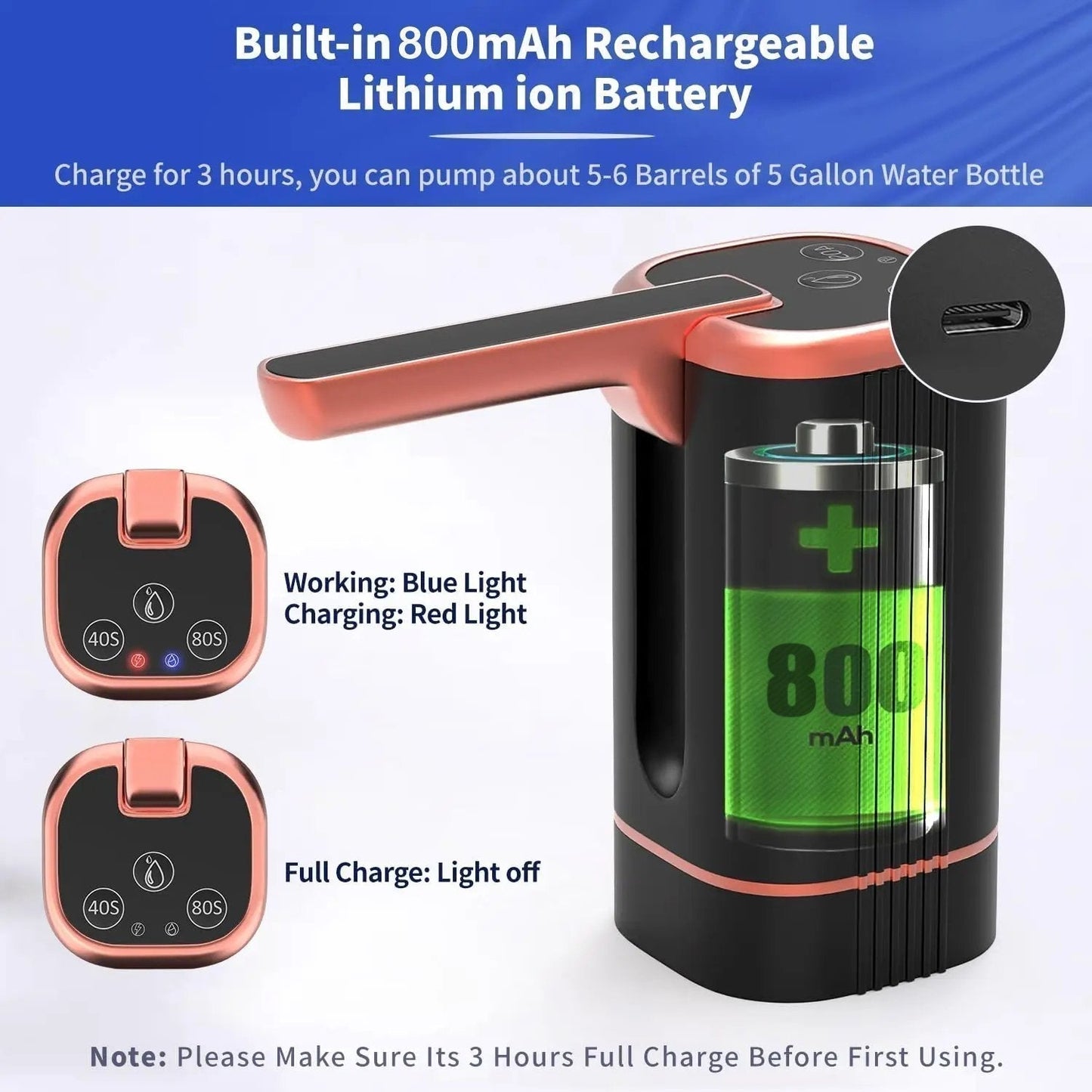 🔥 LIMITED-TIME 50% OFF! 💥 Automatic Dispenser Pump – Rechargeable, Foldable Spout, Universal Fit ✨