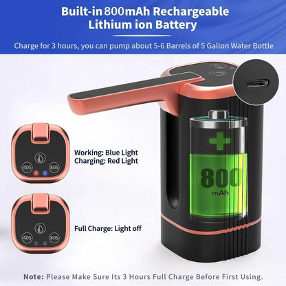 🔥 LIMITED-TIME 50% OFF! 💥 Automatic Dispenser Pump – Rechargeable, Foldable Spout, Universal Fit ✨