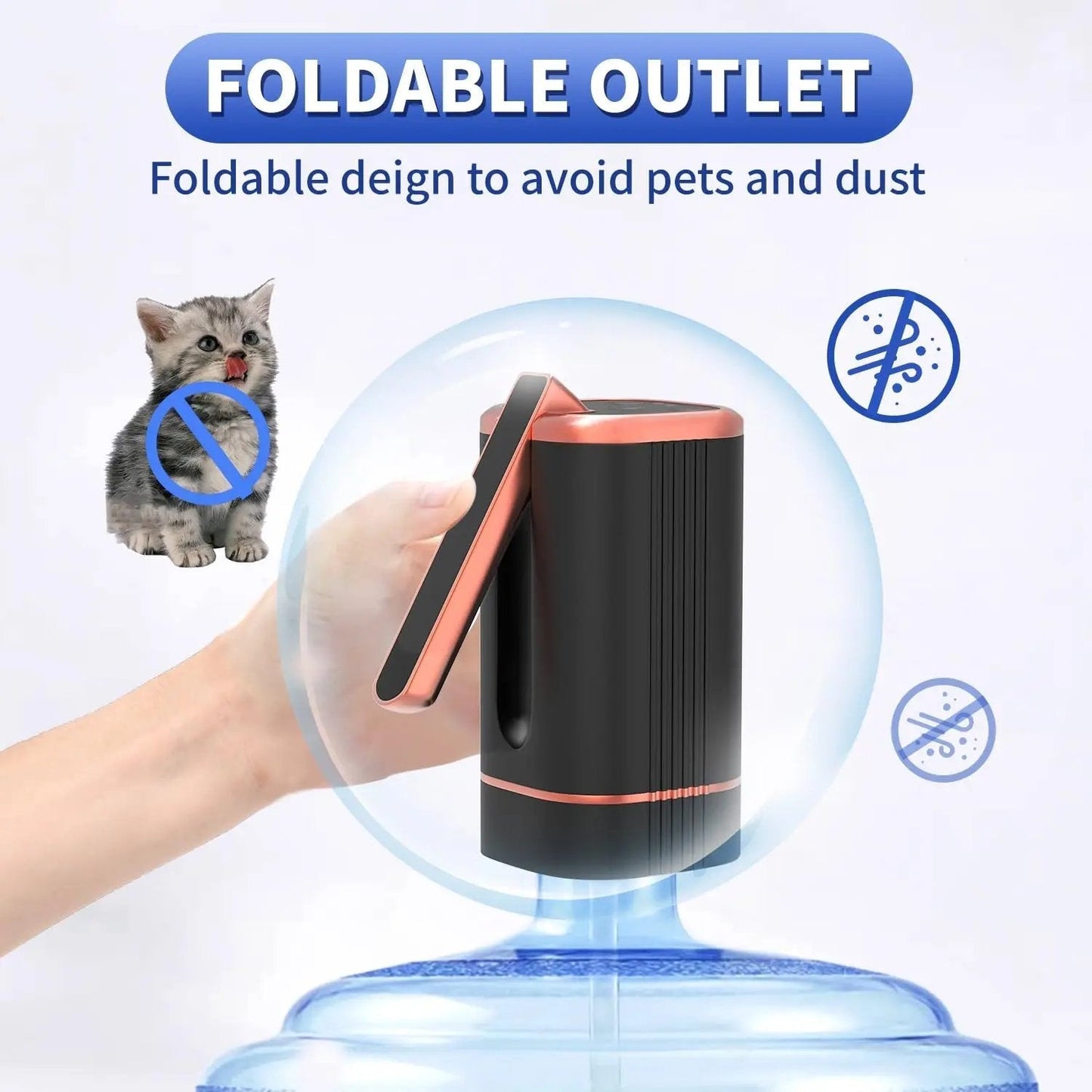 🔥 LIMITED-TIME 50% OFF! 💥 Automatic Dispenser Pump – Rechargeable, Foldable Spout, Universal Fit ✨