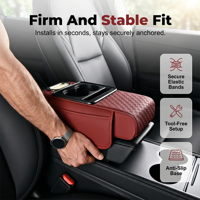 🔥Car Armrest Storage Box with Cup Holder