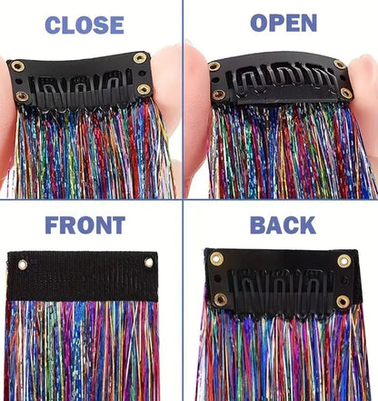 ✨12 PCS Tinsel Hair Extensions