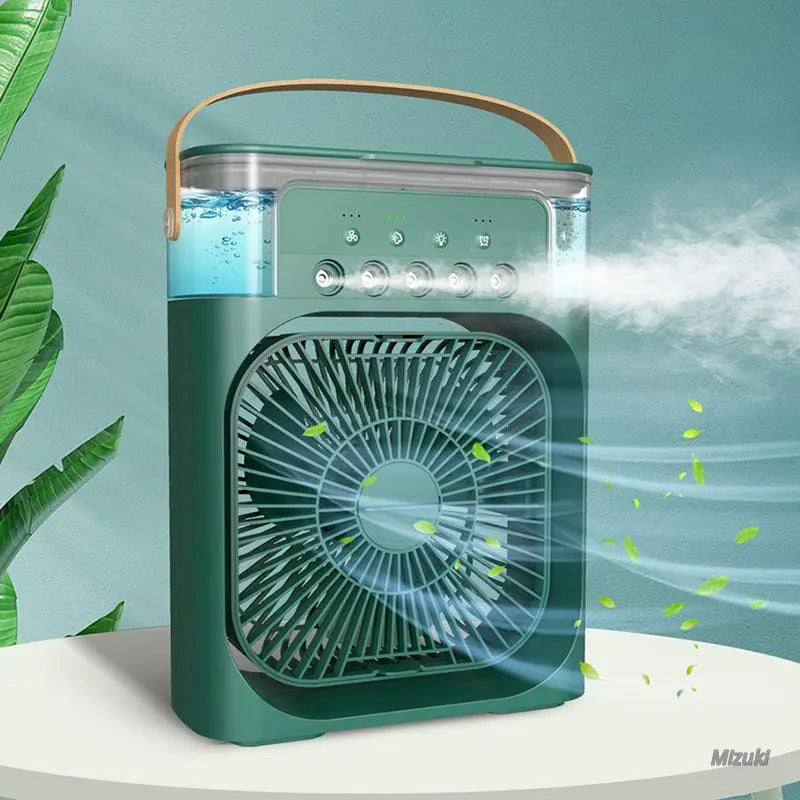 🔥Mini USB Desk Fan with Misting Spray – 3 Wind Speeds, Timer and Spray Modes